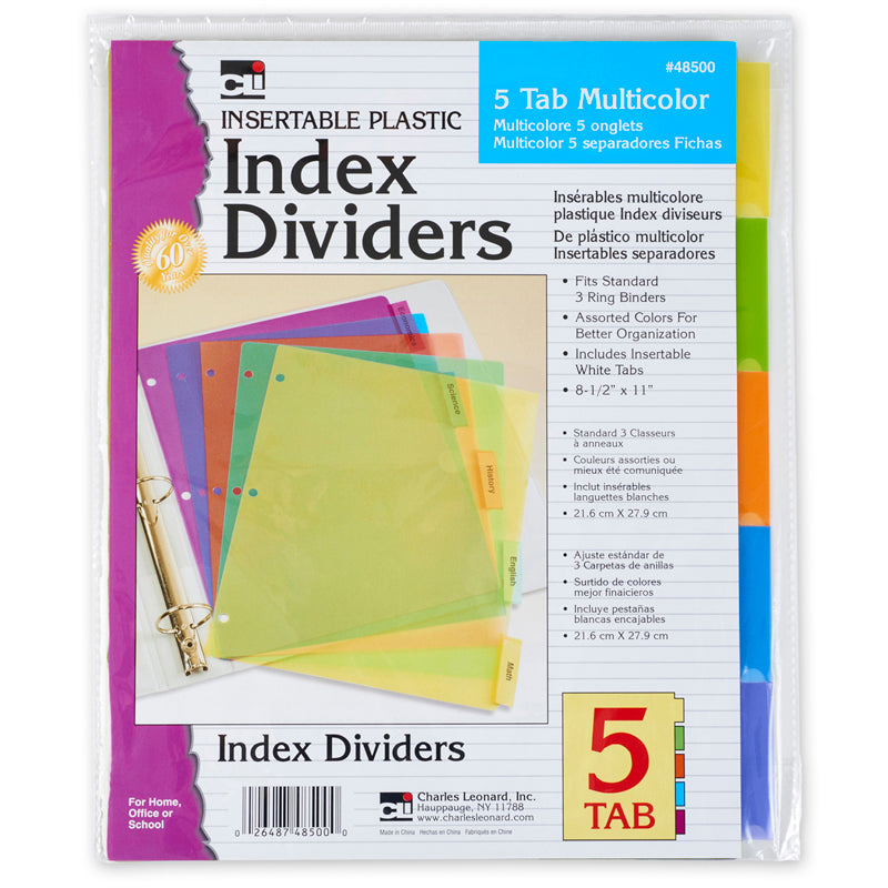 5 TAB INDEX DIVIDERS