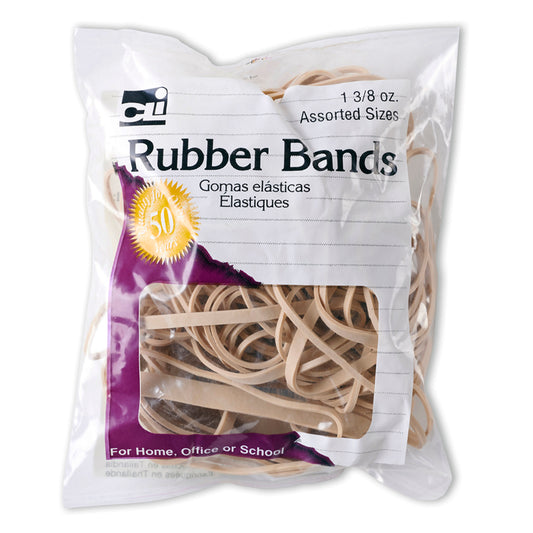 RUBBER BANDS NATURAL COLOR 1 3/8 OZ