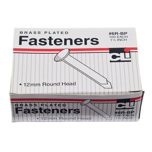 BRASS PAPER FASTENERS 1.5IN 100/BX