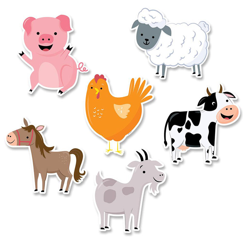 FARM FRIENDS 6IN DESIGNER CUTOUTS