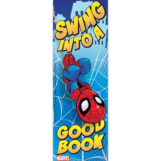 Spiderman Swing Into A Good Book Bookmark