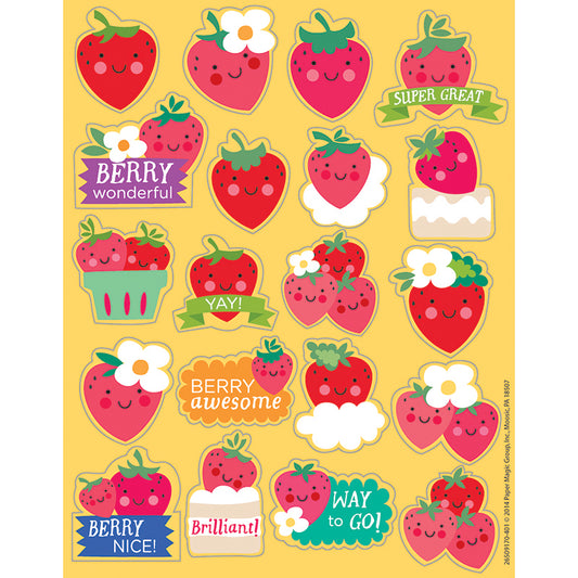 Fun and colorful Eureka Scented Stickers with a long-lasting smell which adds an extra touch to graded assignments, classroom crafts and rewards!

80 scented self-adhesive stickers per pack. Individual sticker size varies slightly by design.