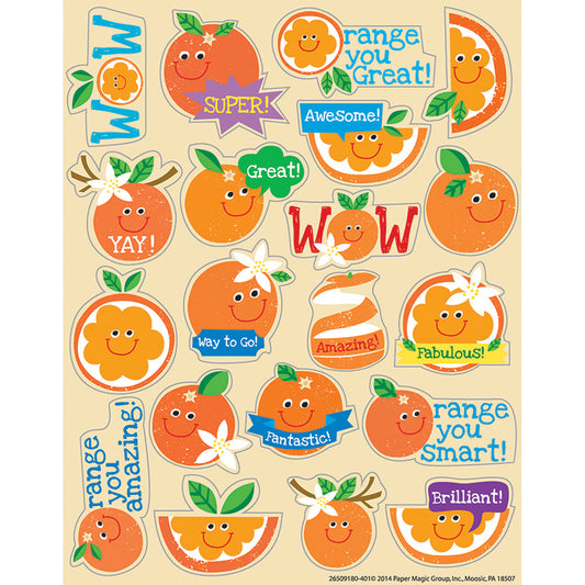 Fun and colorful Eureka Scented Stickers with a long-lasting smell which adds an extra touch to graded assignments, classroom crafts and rewards!

80 scented self-adhesive stickers per pack. Individual sticker size varies slightly by design.