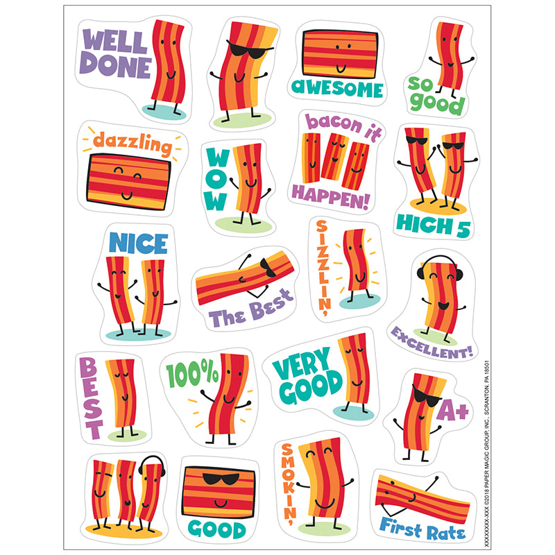 Fun and colorful Eureka Scented Stickers with a long-lasting smell will add an extra touch to graded assignments, classroom crafts and rewards!

80 scented self-adhesive stickers per pack. Individual sticker size varies slightly by design.