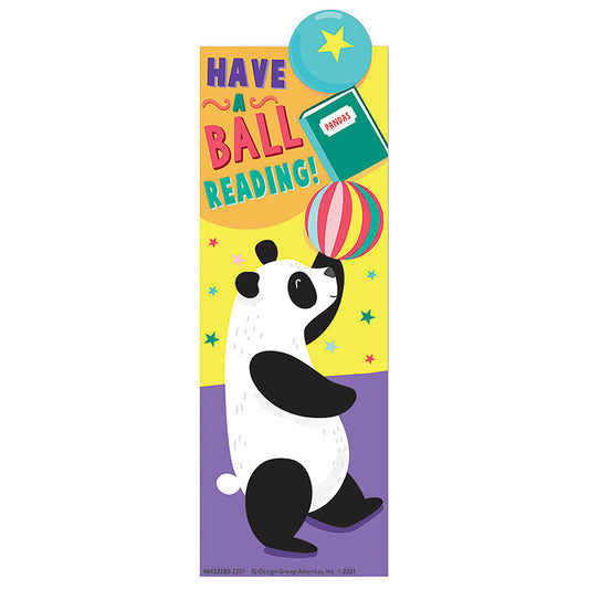 Encourage and enhance your students love for reading with colorful bookmarks. Eureka Bookmarks give you a creative way to enhance and encourage a love of reading.

36 bookmarks per package. Individual bookmark measures 2" x 6"