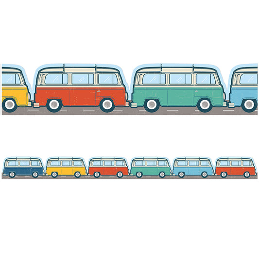 Use Eureka School Extra Wide Deco Trim® to add a finishing border to your displays, windows, doorways or chalkboards. Vibrant colors plus a variety of styles and themes can add creativity to displays, windows, chalkboards and more.
12 strips per package each measure 3 1/4" x 12" for a total of 37 feet!