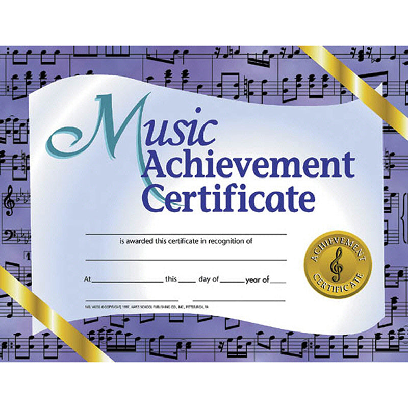 MUSIC ACHIEVEMENT 30/PK 8.5 X 11