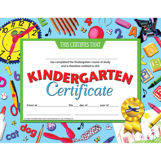 KINDERGARTEN CERTIFICATE