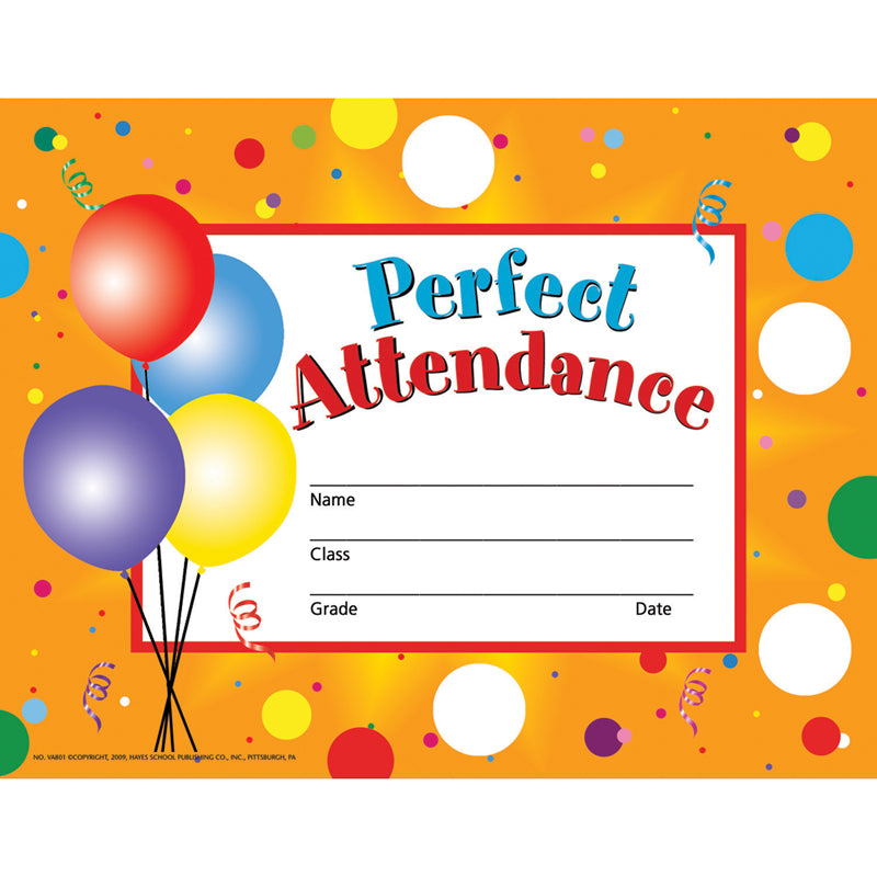 PERFECT ATTENDANCE 30/SET