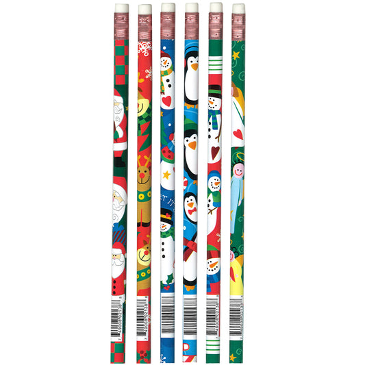 PENCILS CHRISTMAS ASSORTED 12PK