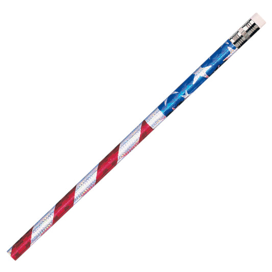 PENCILS GLITZ STARS & STRIPES 12/PK