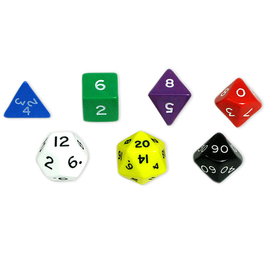 JUMBO POLYHEDRAL DICE SET OF 7