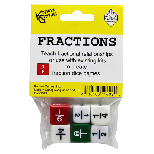 FRACTION DICE SET OF 6