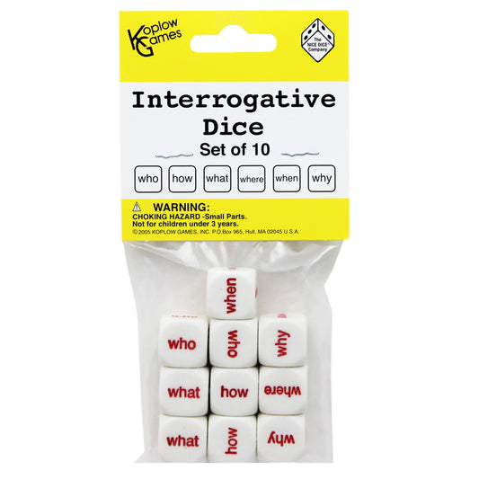 INTERROGATIVE DICE SET OF 10