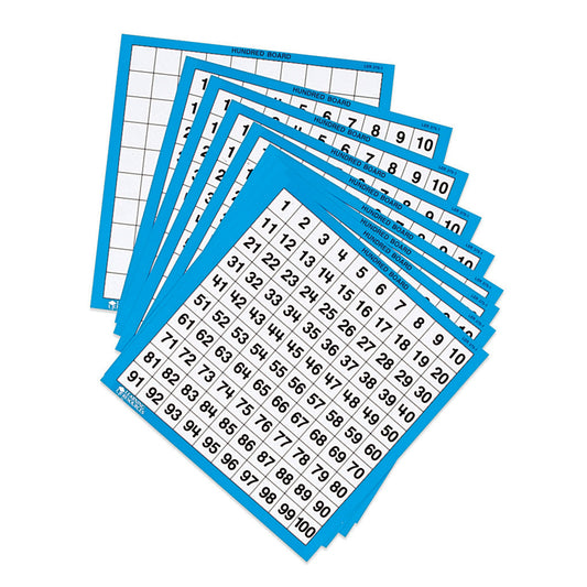 LAMINATED HUNDREDS CARDS 10/PK