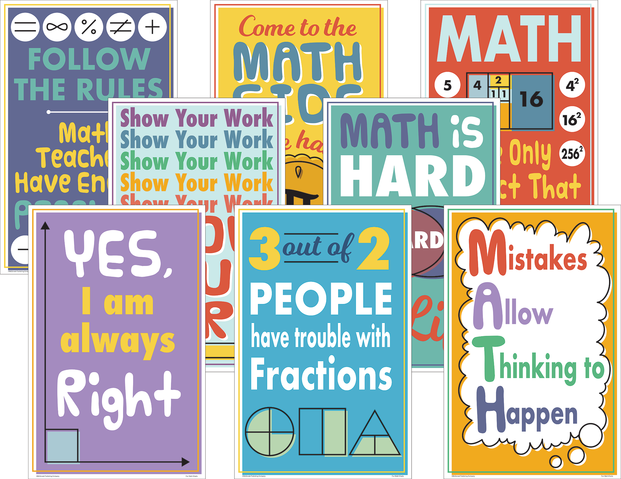 Fun Chart Calculus Method Math Fun Charts – McGregor's Teacher Supplies