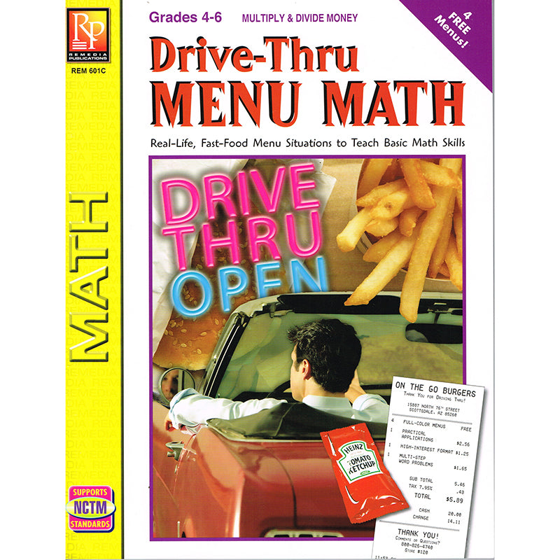 DRIVE THRU MENU MATH MULTIPLY &