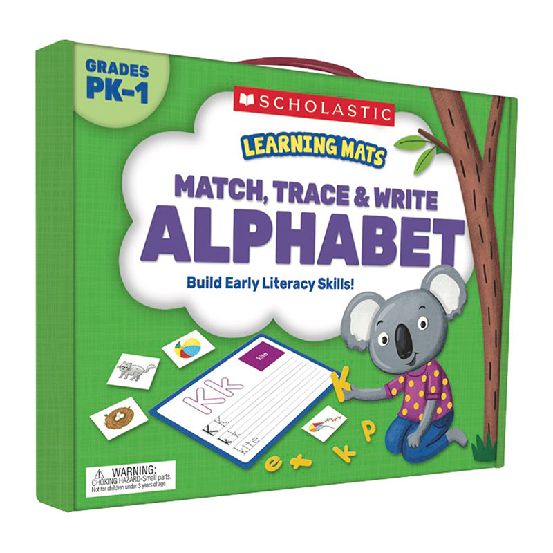 MATCH TRACE AND WRITE THE ALPHABET