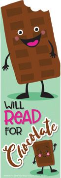 Will Read for Chocolate (Chocolate Scented Bookmark)